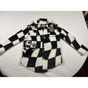 Disney Tim Burton's The Nightmare Before Christmas Fleece Button Shirt Youth Med